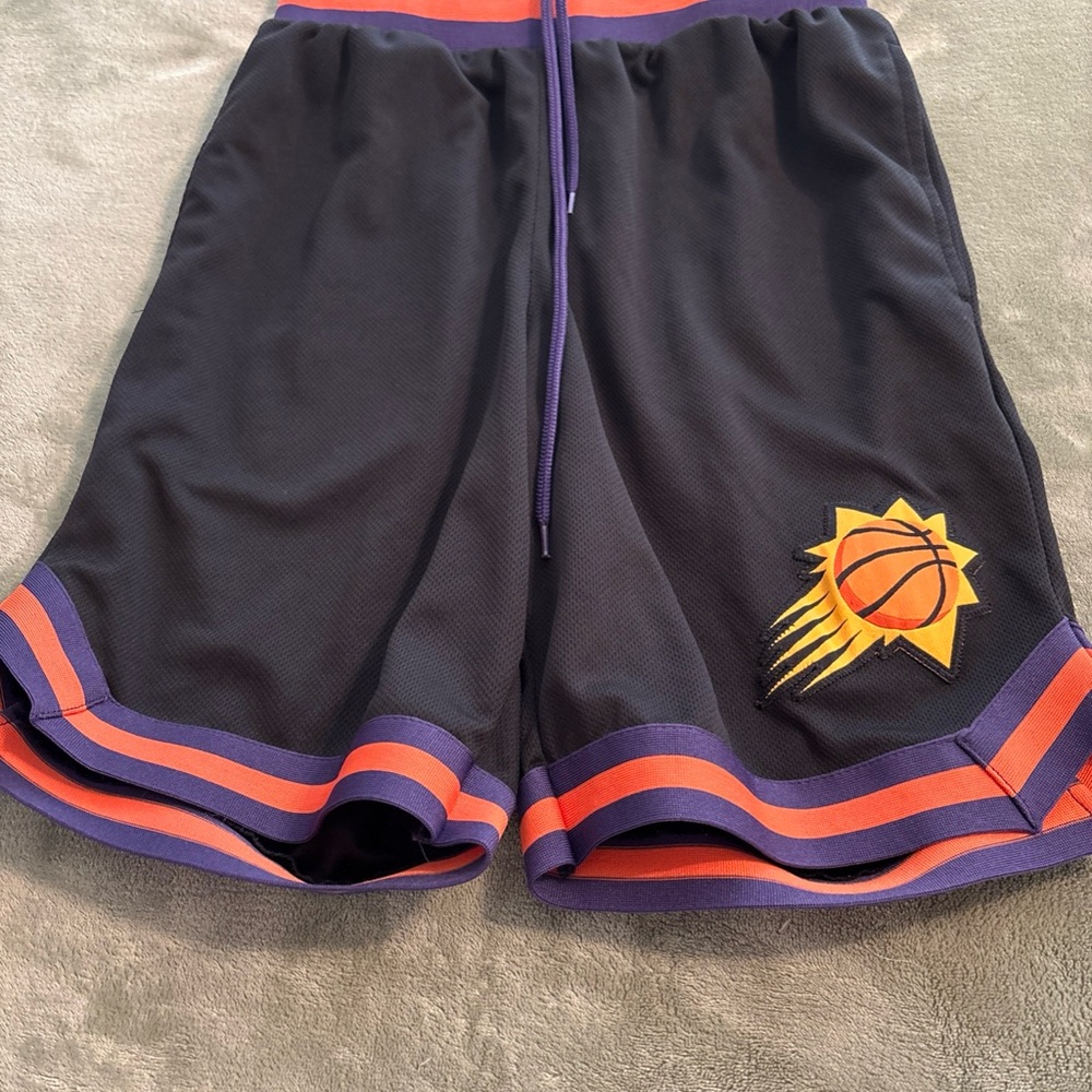 Phoenix Suns Black and Purple Basketball Shorts